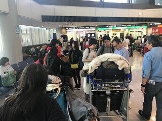 成田空港にて