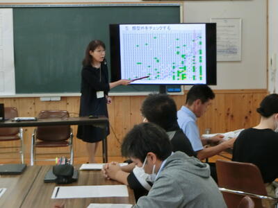 学力向上コーディネーターによる「S-P表の分析方法」について聴講