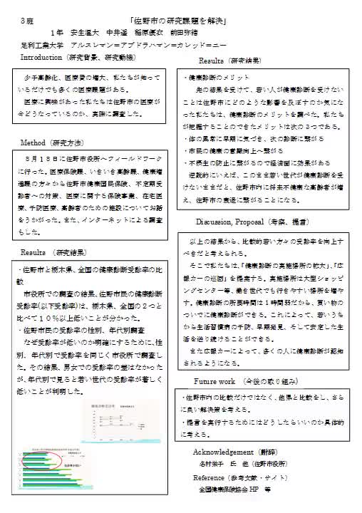 3班.佐野市の医療課題を解決　レポート版