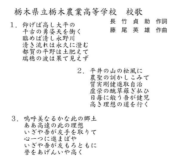 校歌歌詞画像