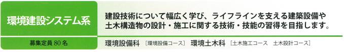 環境建設システム系の説明図
