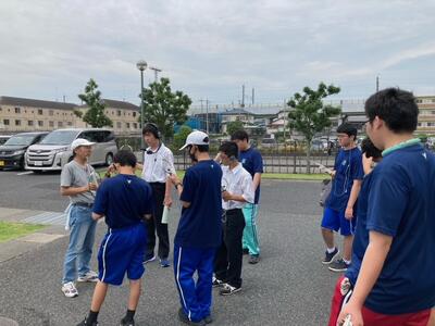 室外での実習