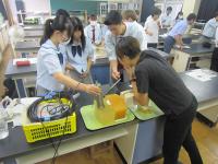 流出した土の量を水の濁りから判断します